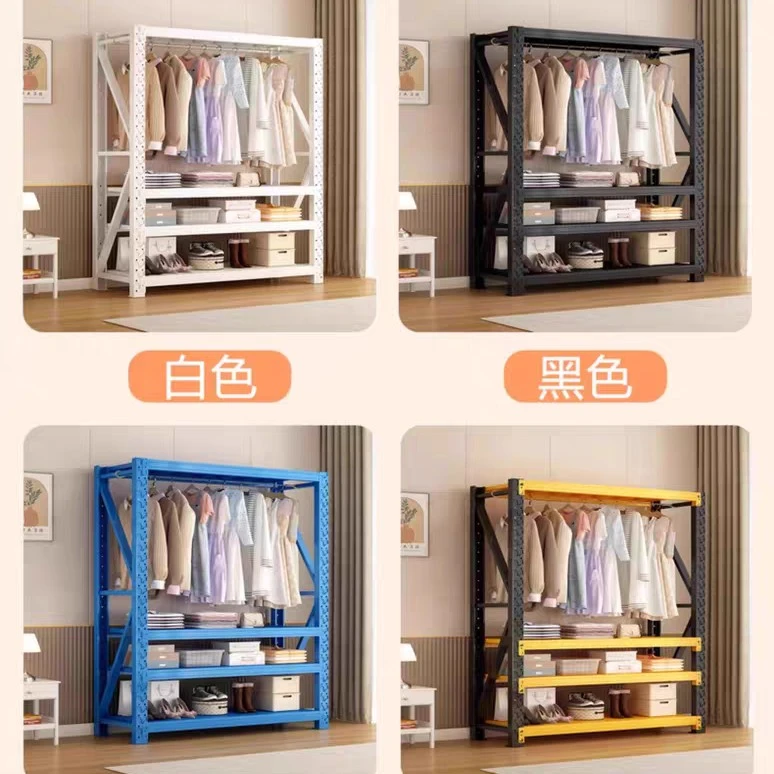 开放式衣架卧室收纳柜子简易组装落地置物架衣帽架出租房货架衣柜