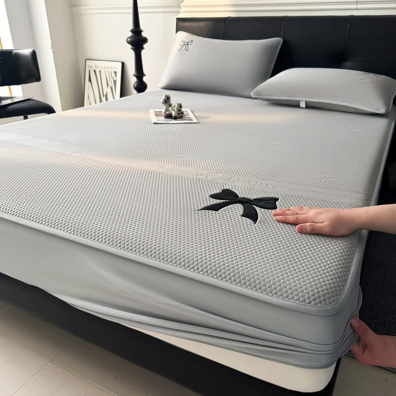 2025新款夏天冰豆豆凉席床笠夏季可机水洗冰丝席学生宿舍单人席子