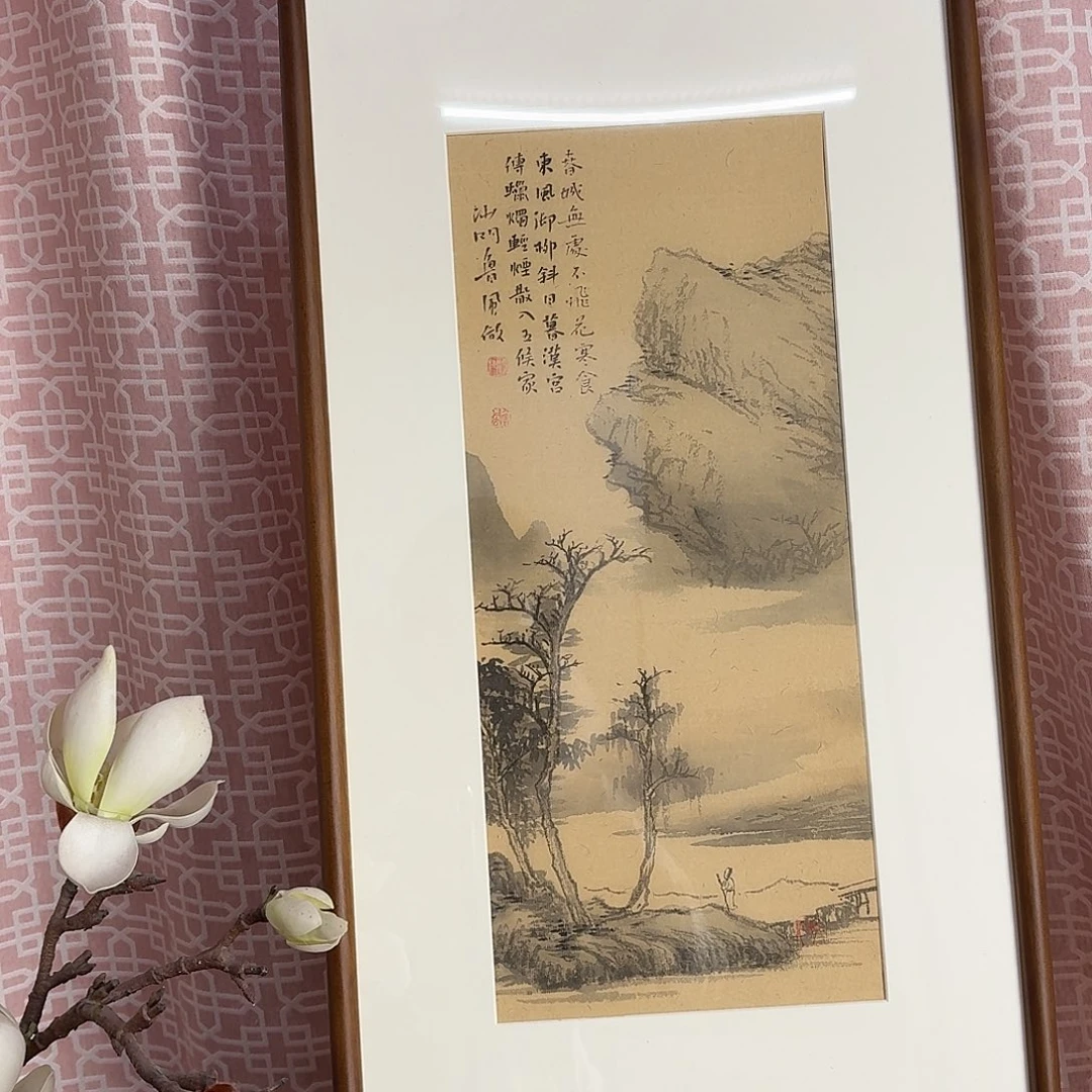 国画真人手绘作品