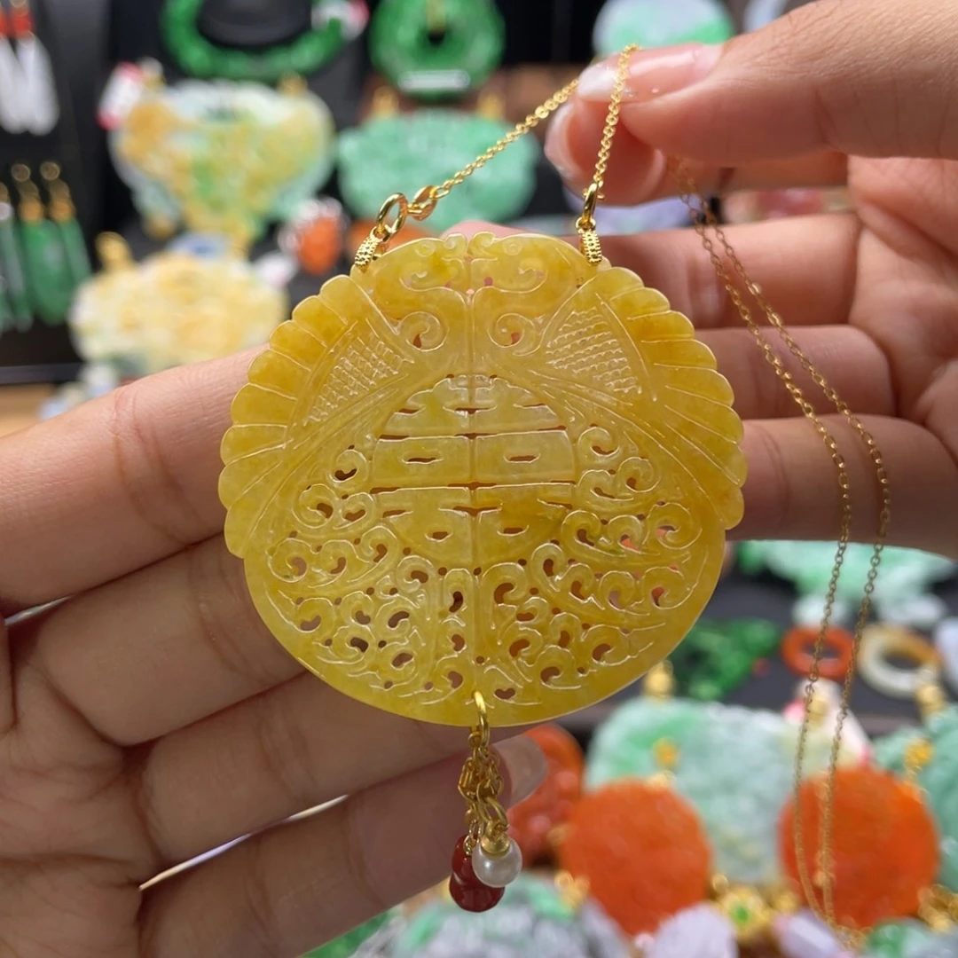 翡翠未镶嵌颈饰代编织