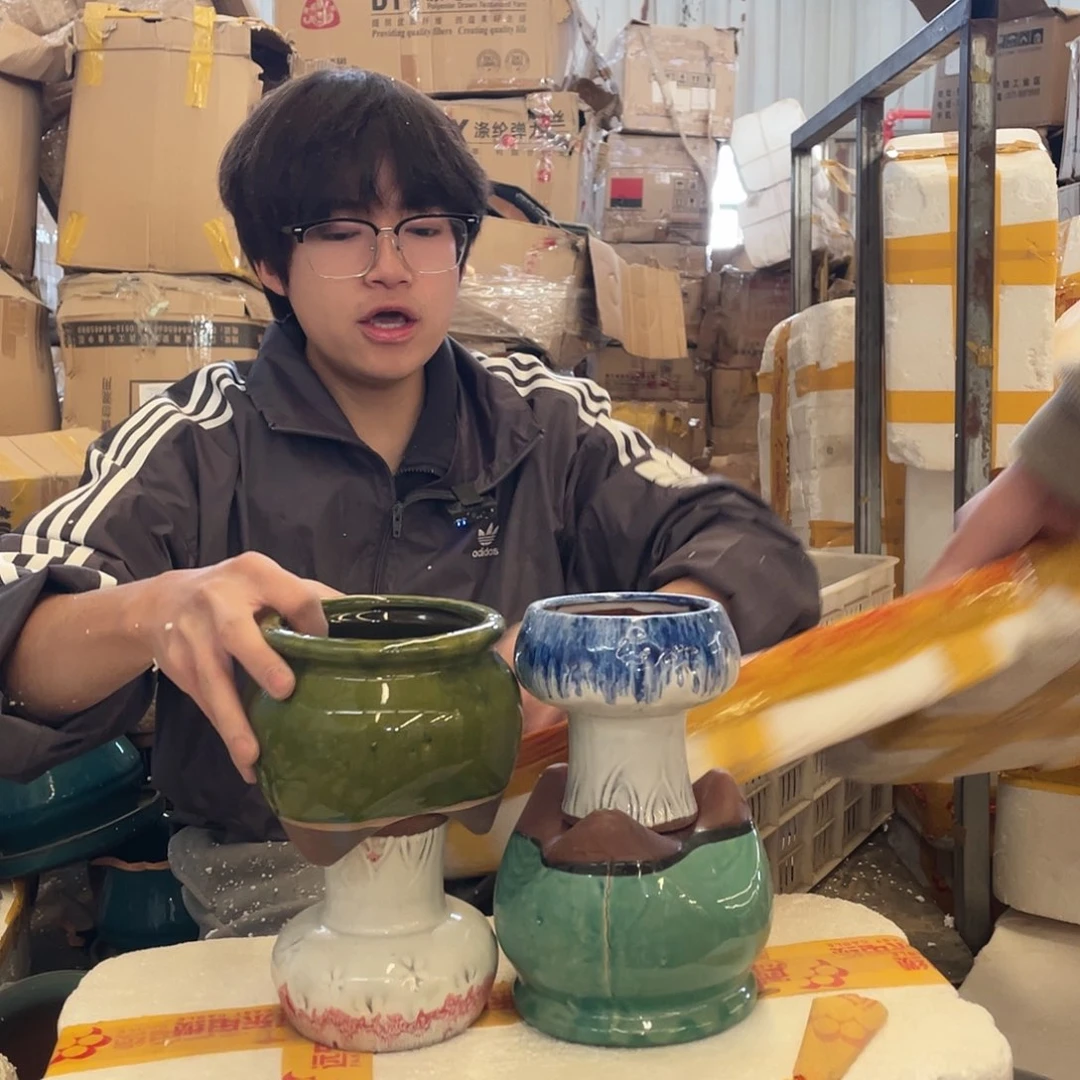 红陶宜兴紫砂花盆