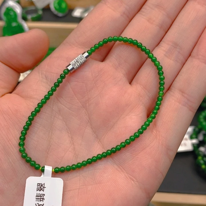 未镶嵌手链翡翠卡2.5正阳绿