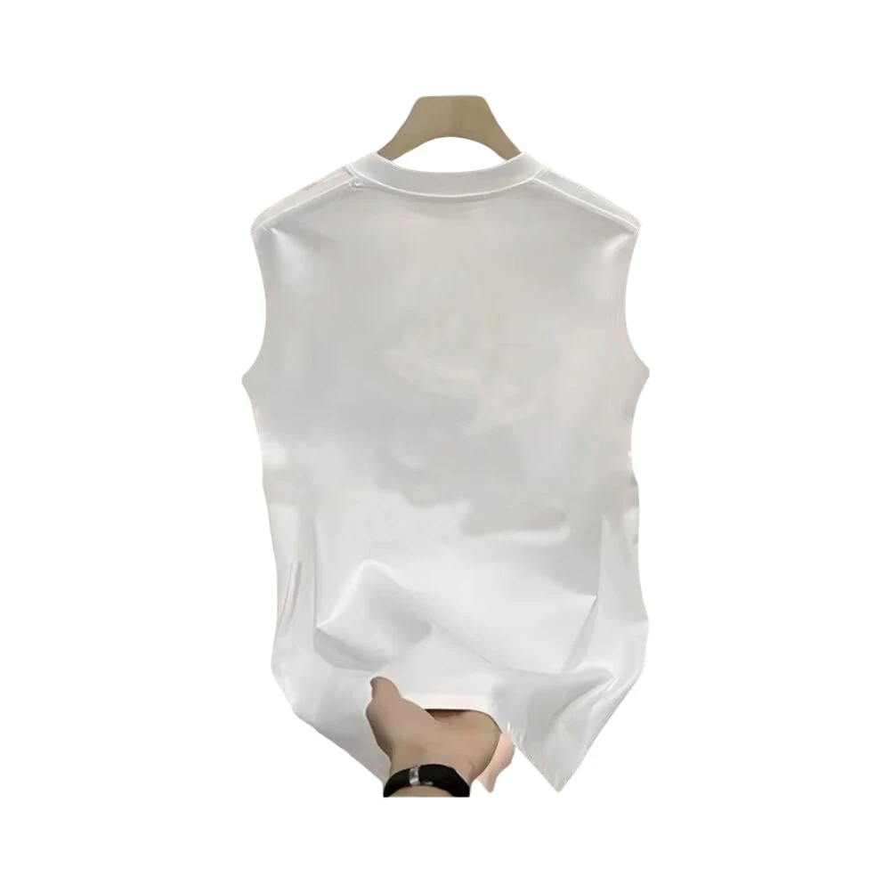 套头夏季男夏季男士背心无袖马甲运动潮流欧若假日风网红针织时尚