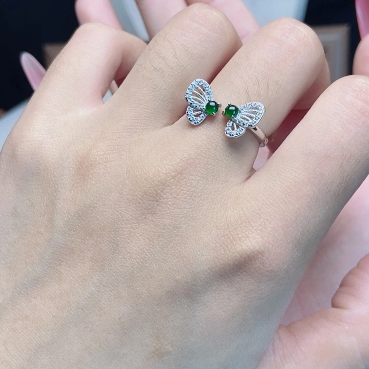 翡翠合金戒指翡翠