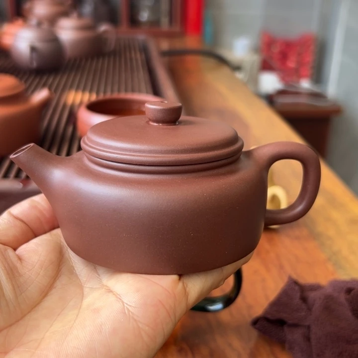 茶壶紫砂紫泥精工德中150cc