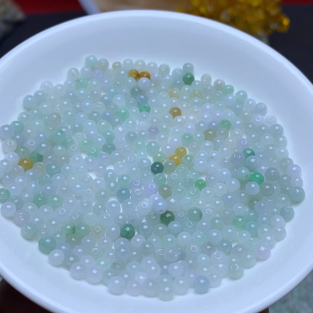 【闪购商品】翡翠手链未镶嵌卡3.8冰绿白100个