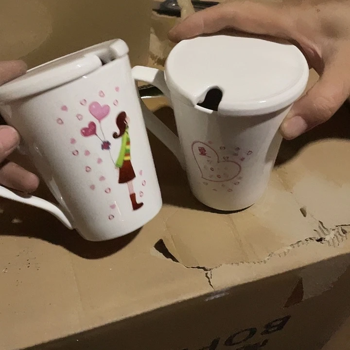 杯瓷片 强化瓷情侣杯一对
