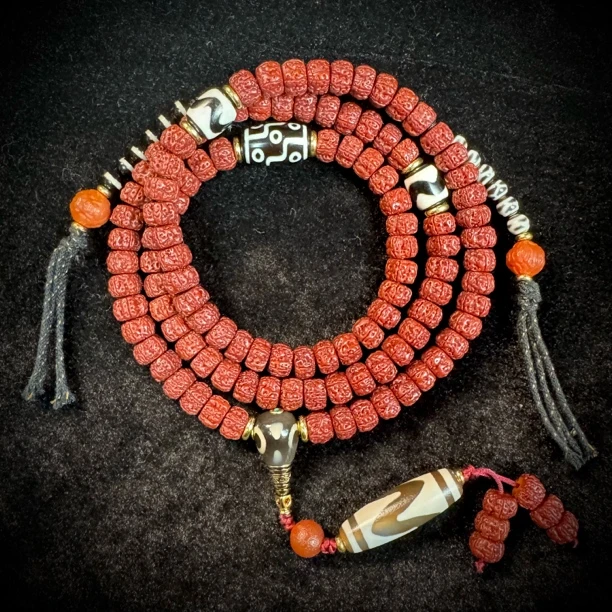 yys037天珠 精品金刚108大满配9.5mm