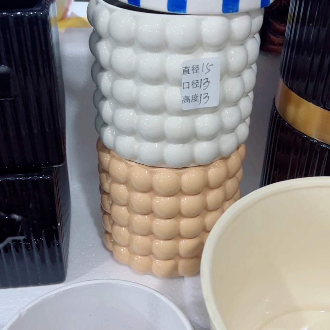 有孔，陶瓷花盆满10米包邮发货