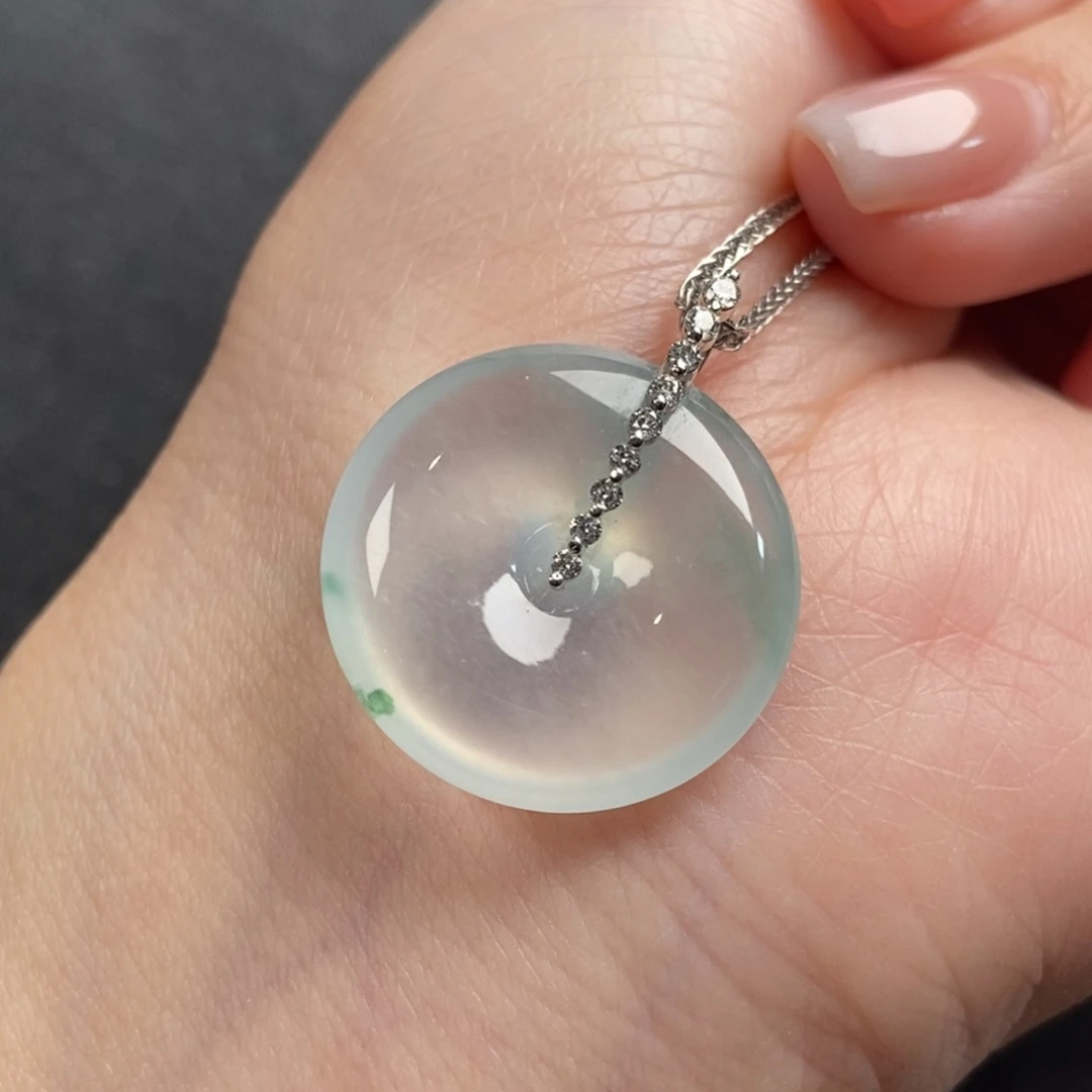 翡翠颈饰18K金镶嵌21.1-4.9