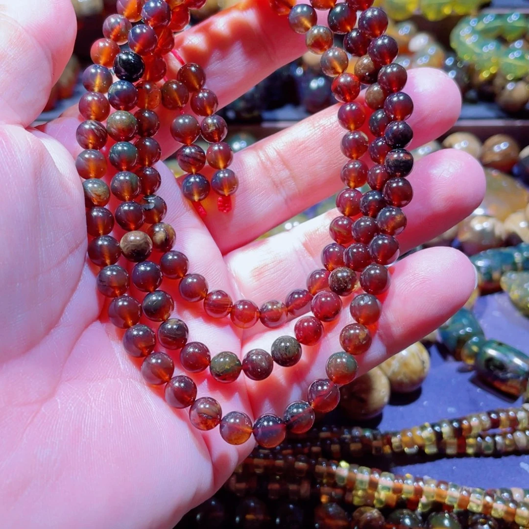 琥珀未镶嵌手链天然