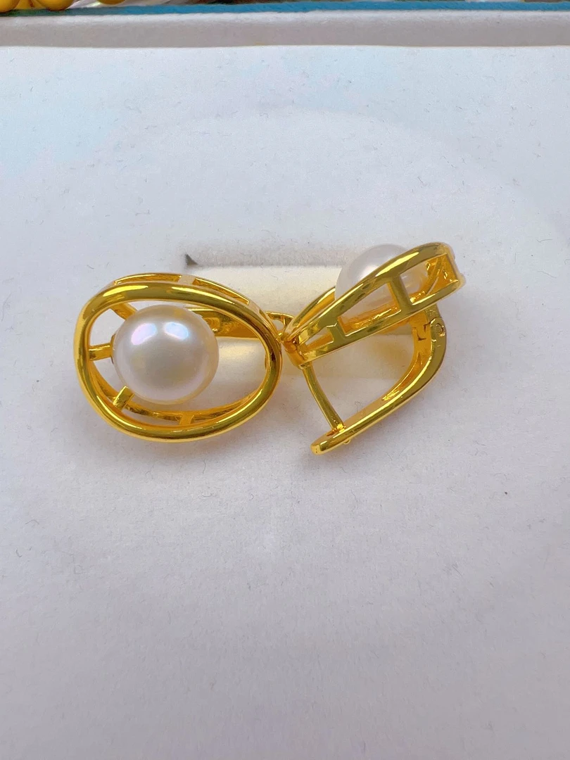 【包邮】天然琥珀耳环女士挂件时尚款长链KAHRIWA uzuk琥珀12