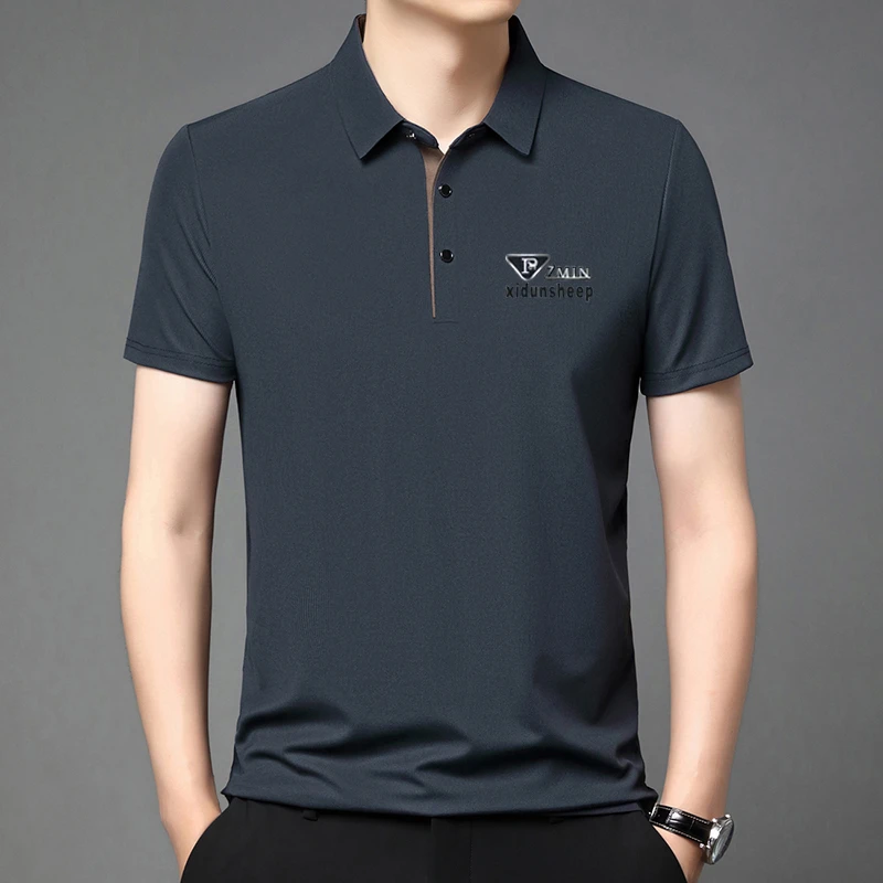 喜盾羊夏季新款薄款短袖Polo衫潮流运动polo中青年宽松大码上衣潮