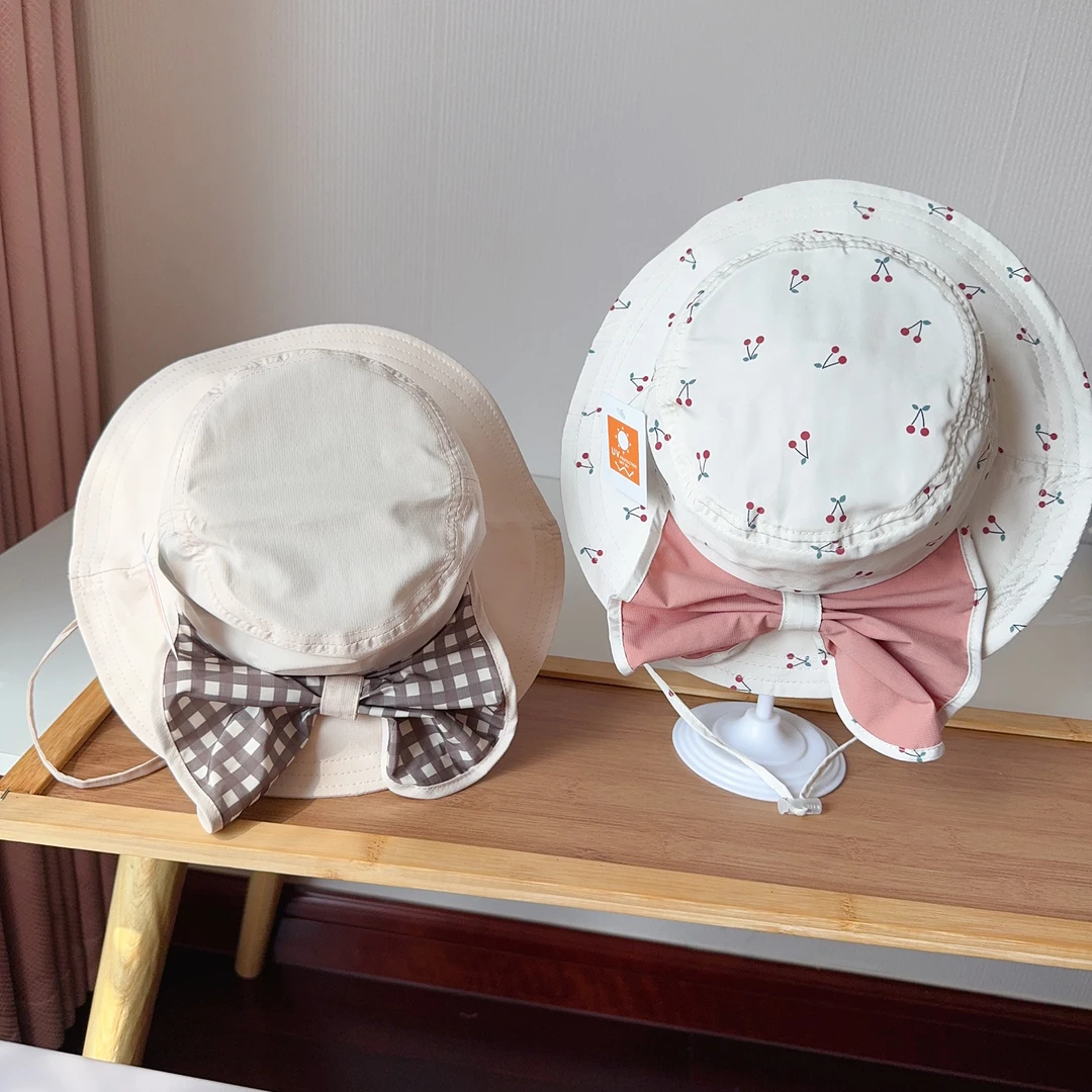 宝宝帽子披肩防晒海边360度大帽檐速干遮阳女童太阳帽1-3-6岁小孩