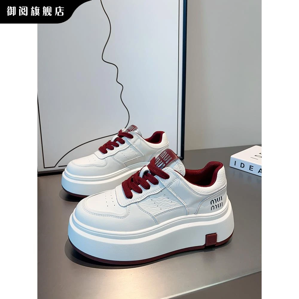 御阅欧洲站厚底女运动鞋2025新款白鞋流行厚底运动休闲鞋潮流爆款