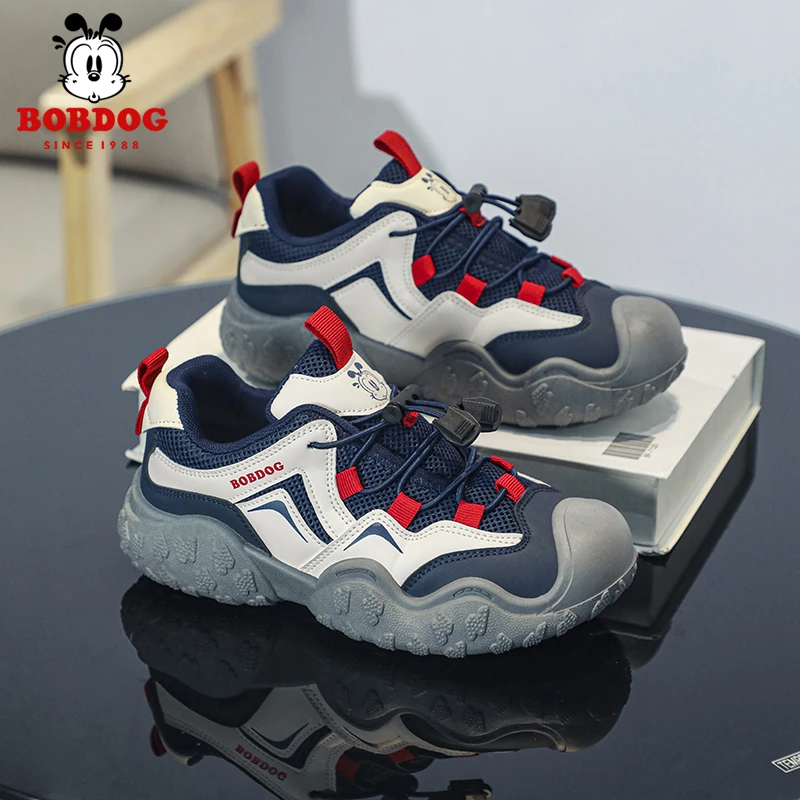 巴布豆2024男女时尚休闲童鞋男童潮鞋透气百搭网面中大童