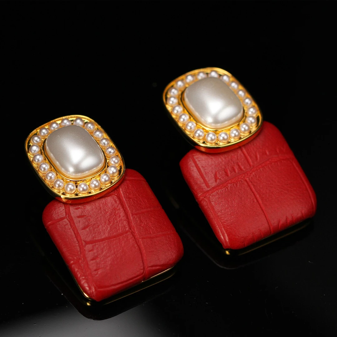 铜合金无非金属耳饰 气质轻奢时尚百搭复古法式精致耳环CS