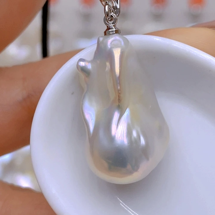 未镶嵌淡水珍珠吊坠(赠链)