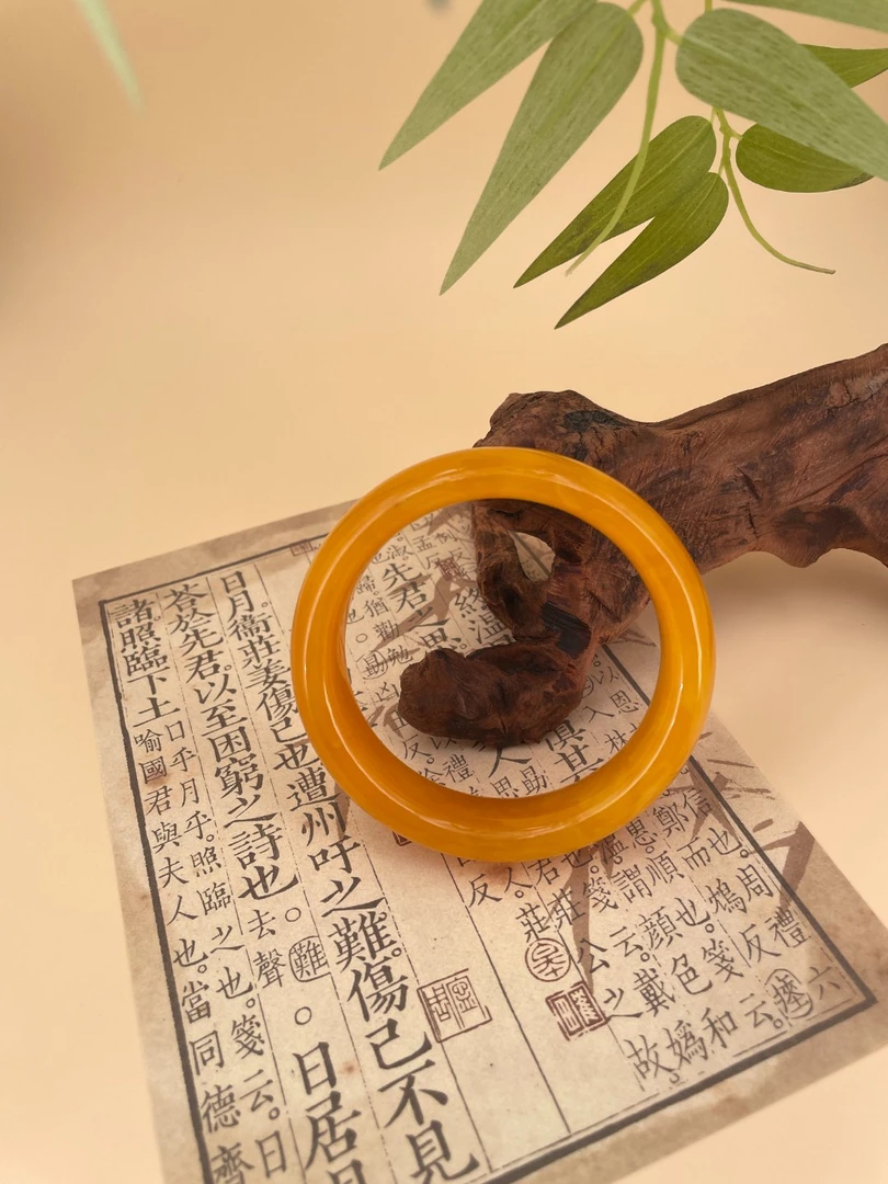 蜜糖红飘花轮胎镯