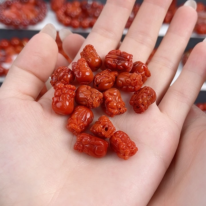 南红玛瑙未镶嵌瓦西貔貅（多样性发其一）