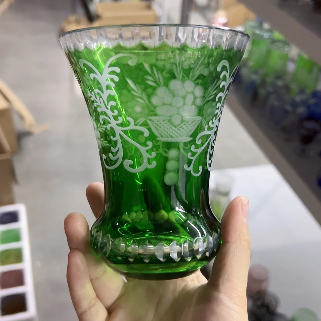 平底款水晶玻璃微瑕一个