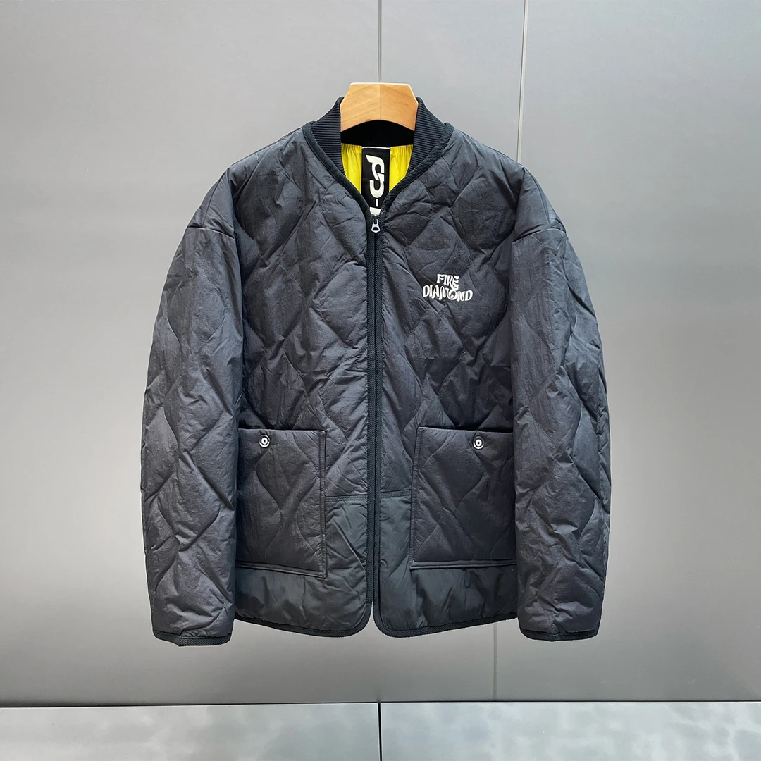 日系辑格男士羽绒服冬季时尚休闲印花上衣潮流百搭保暖冬装外套男