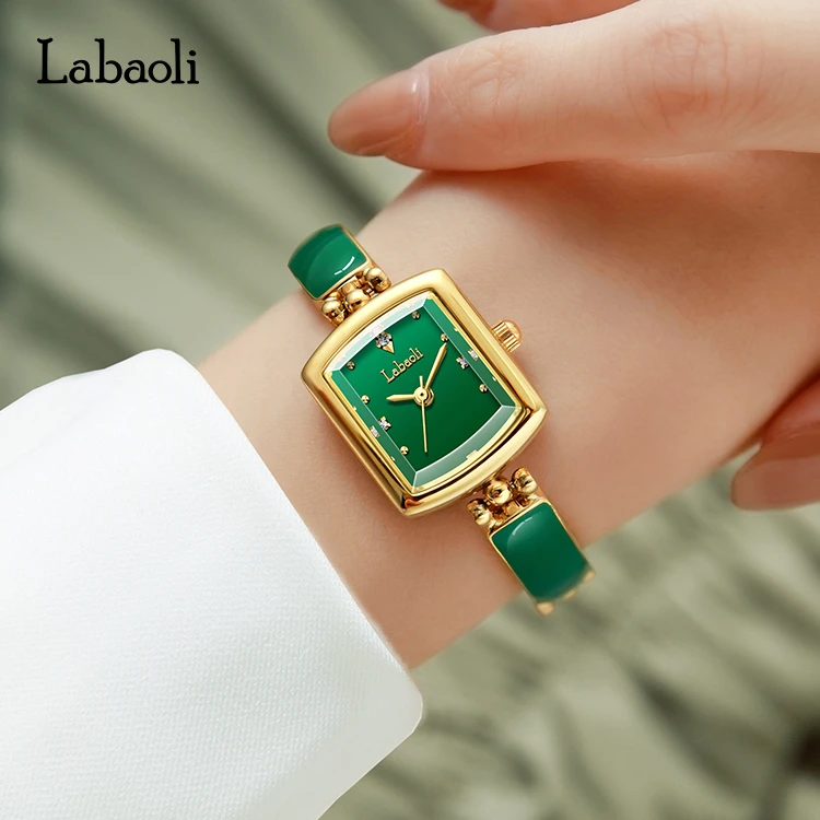 labaoli/拉宝丽（九月）LA653-轻奢气质玉石复古方形个性女士腕表