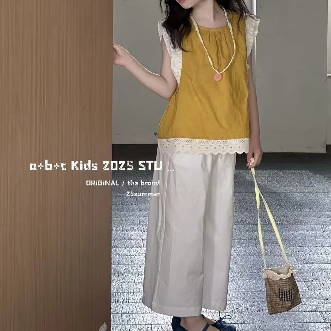 6858儿童夏季麻料套装