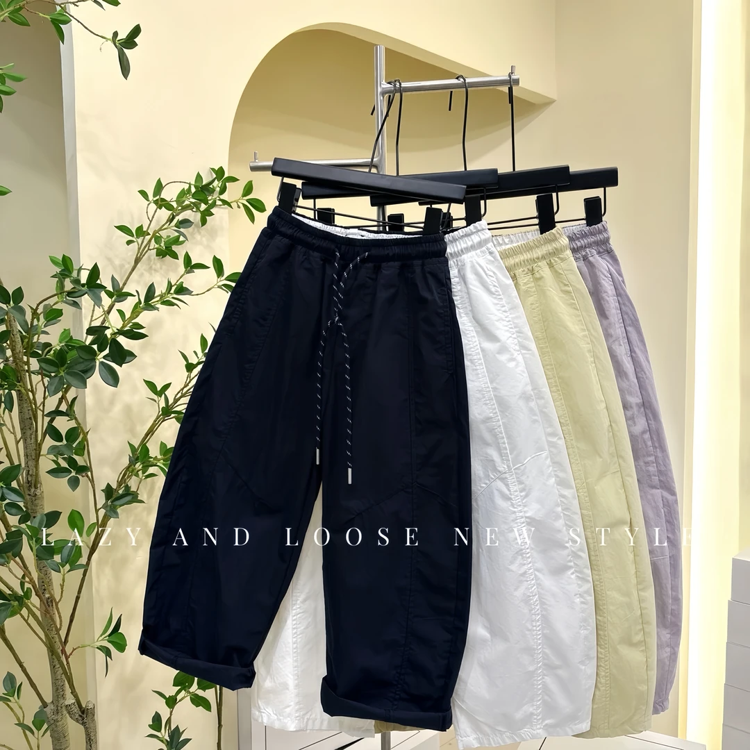 儿童夏季薄款百搭时尚休闲裤韩版潮流宽松九分裤夏款