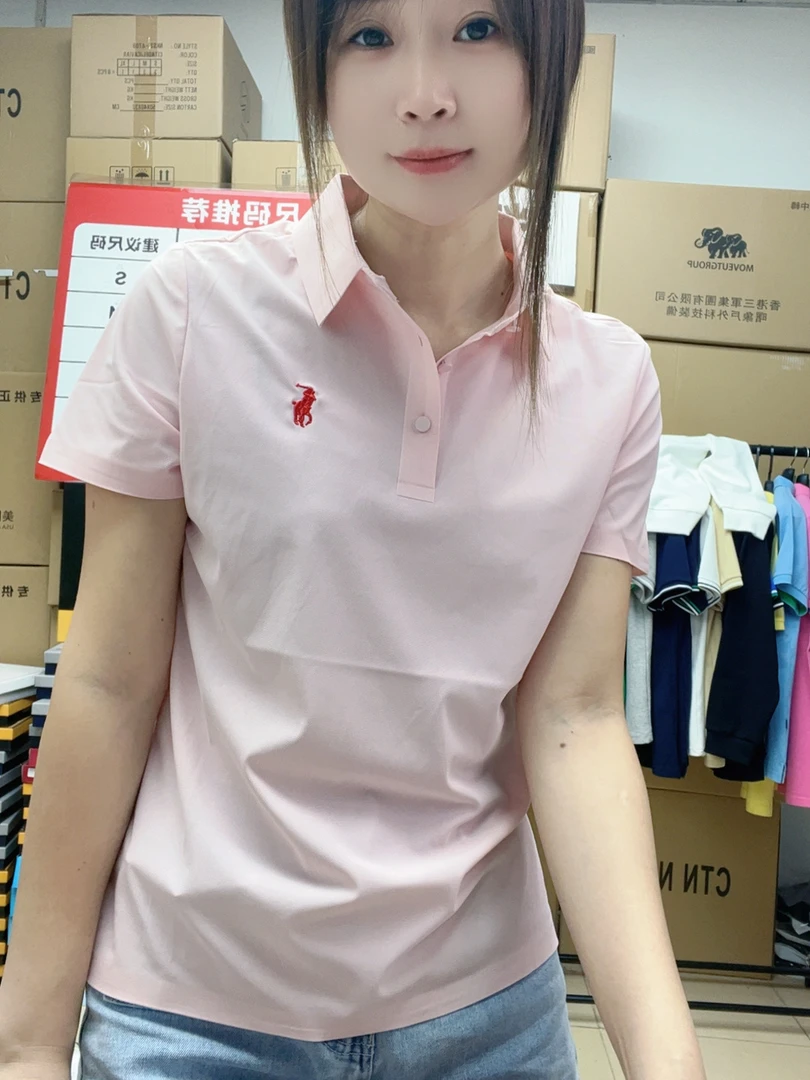 夏季Polo衫刺绣运动短袖免烫纯色情侣速干翻领时尚休闲透气