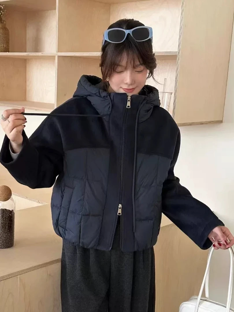 琴 8317羊毛加羽绒短款上衣