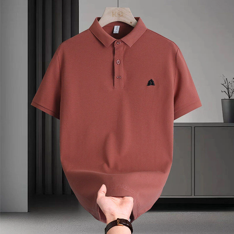 2025夏季新款男士短袖polo衫时尚休闲韩版潮流百搭纯色修身polo衫
