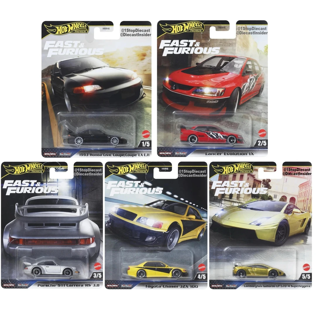 HOT WHEELS/风火轮速度与激情HNW46M批三菱EVO保时捷911本田思域