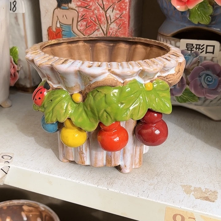 粗陶材质多肉花盆