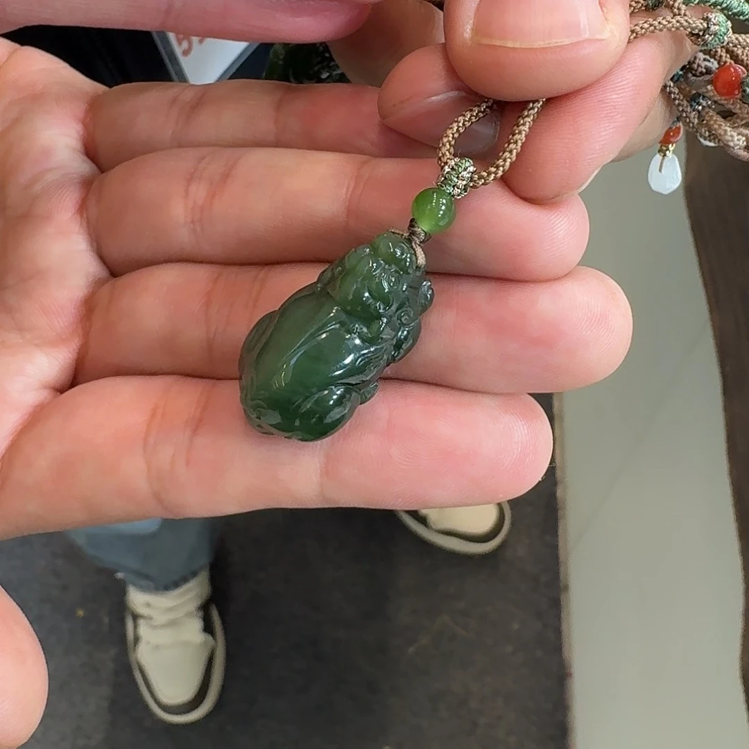 和田玉貔貅未镶嵌210李乐俄罗斯碧玉