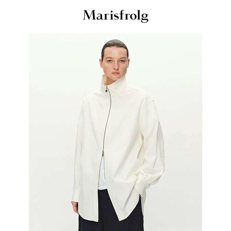 【新能量黑裙】Marisfrolg玛丝菲尔25气质白色优雅女外套A1FZ12428