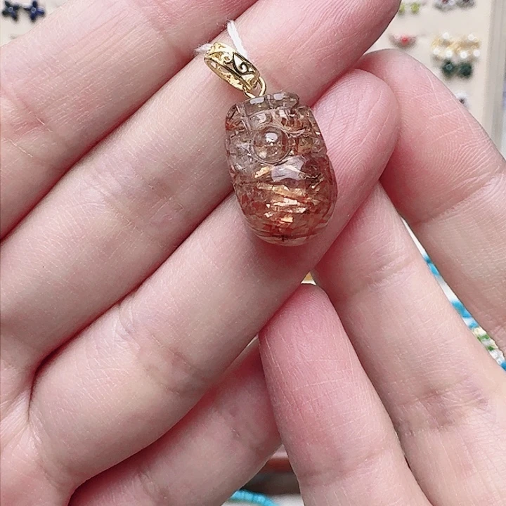 水晶手链银S925镶嵌吊坠435