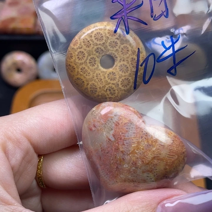 未镶嵌吊坠硅化珊瑚（珊瑚玉）