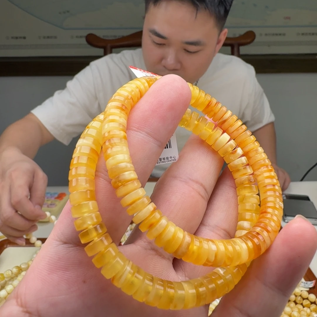 琥珀未镶嵌手链蜜蜡手串