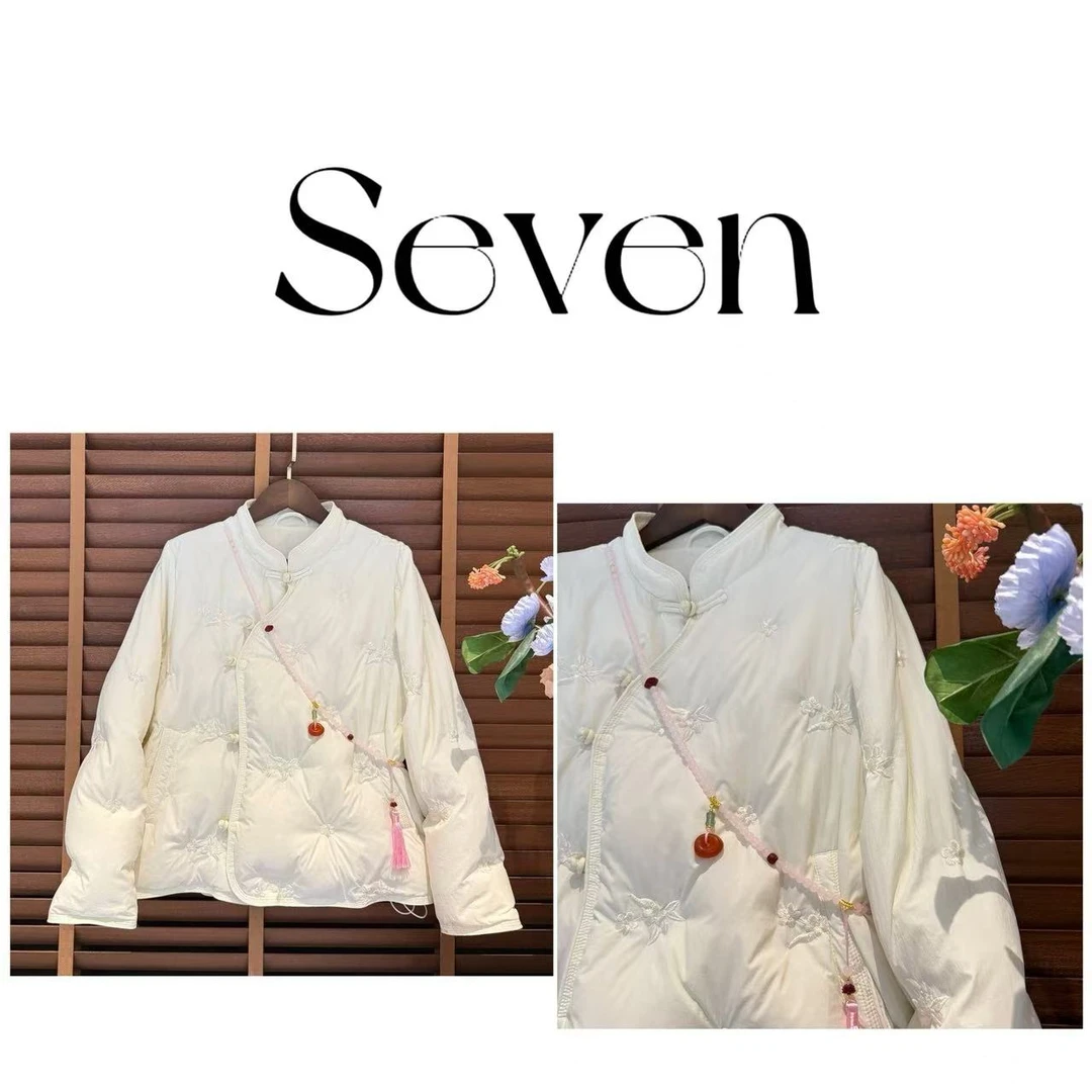 白月光-新中式国风刺绣羽绒服-不带珠串