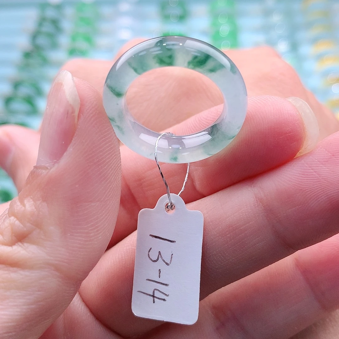 翡翠戒指未镶嵌A货缅甸翡翠