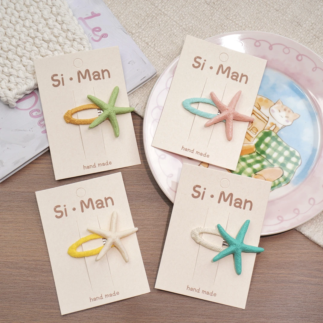 满9.9飞 韩版小海星BB夹小众ins风儿童刘海夹碎发夹可爱手工发饰