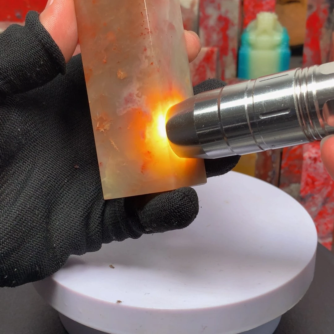 昌化石红花冻印章