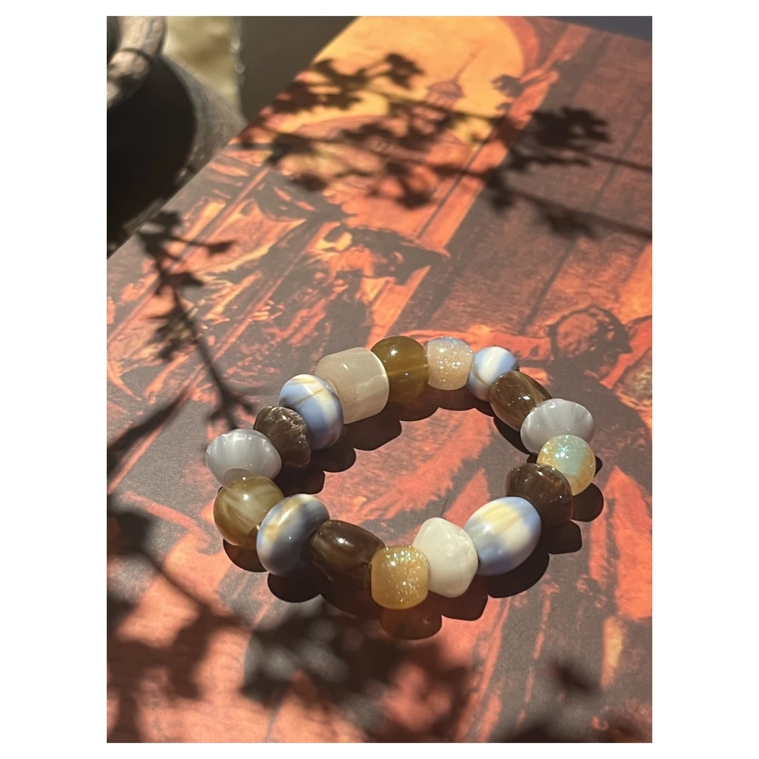 非金属大理石手链 手链主播同款手工串珠手链女