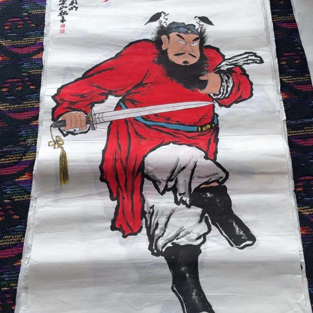 国画丁立民4尺人物马