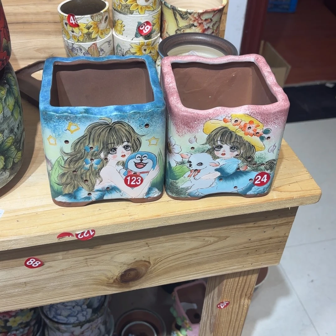 周***L景德镇手绘花盆陶瓷