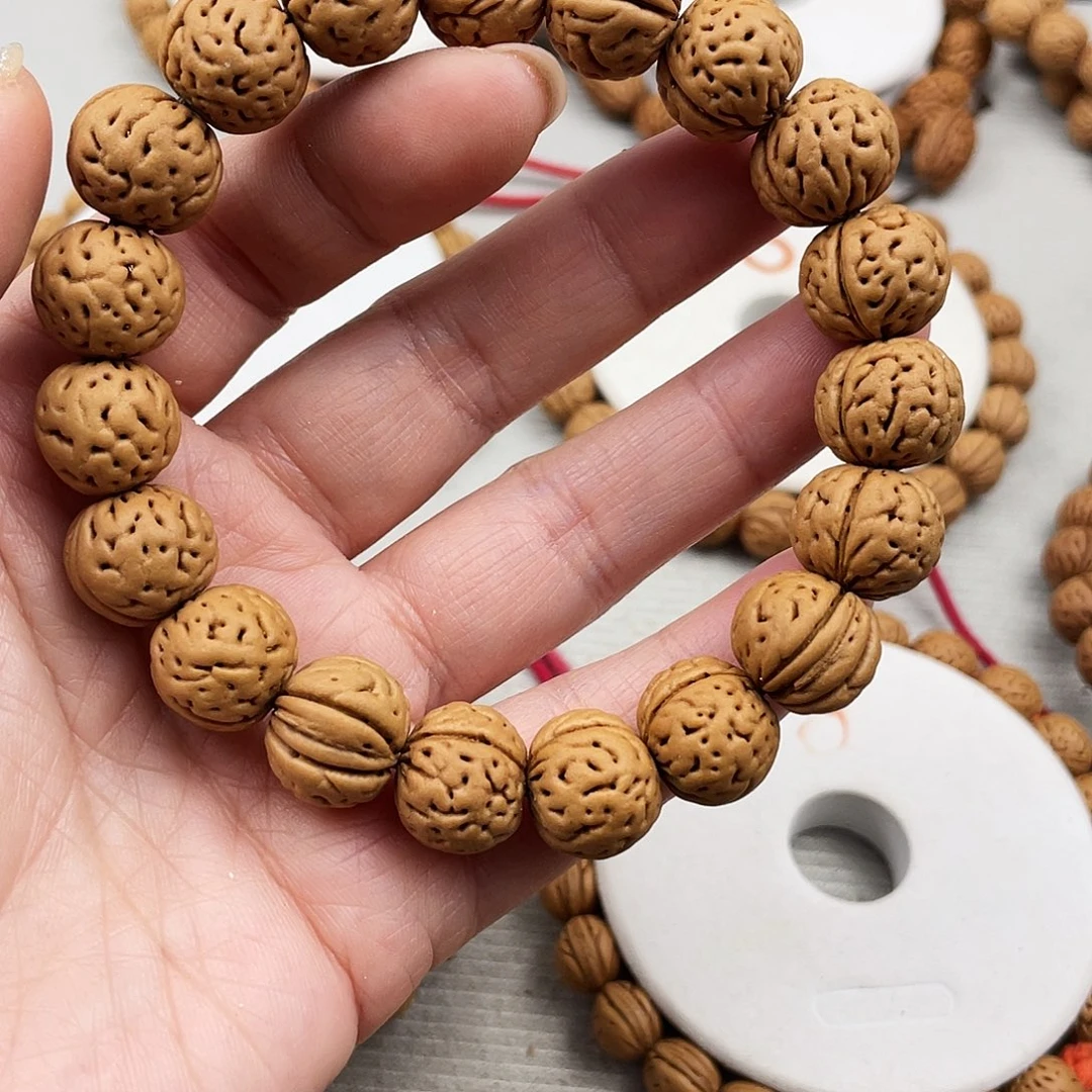 墨***首核桃手串/手链14.3尺寸野生桃核手串