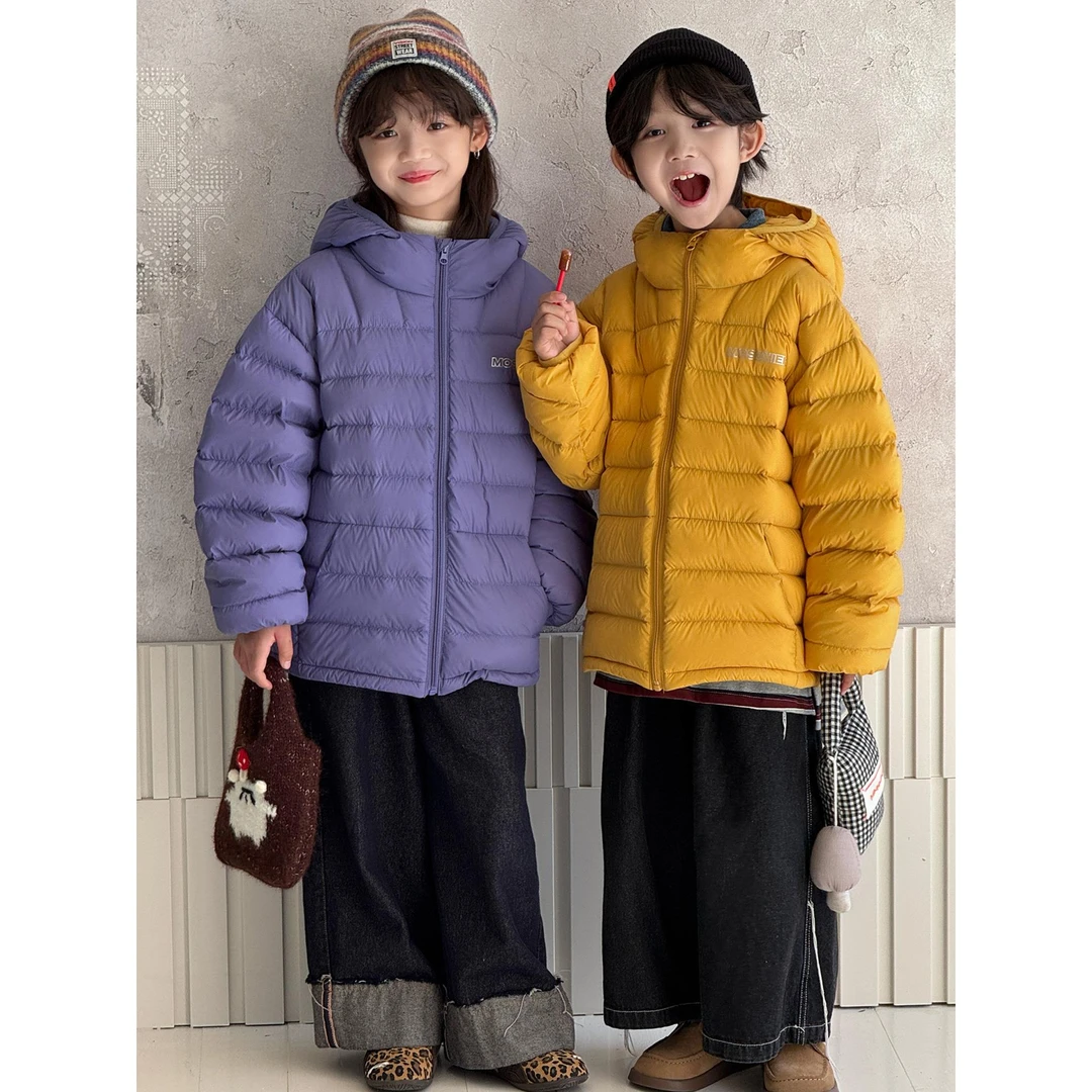 YeeHoO英氏云朵2025冬新款儿童羽绒服轻薄款男女童中大童韩版连帽