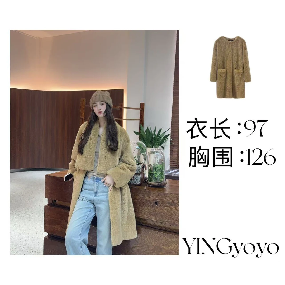 【YINGYOYO】影哥「可可西里」经典百搭水貂天鹅绒整貂YG22138L