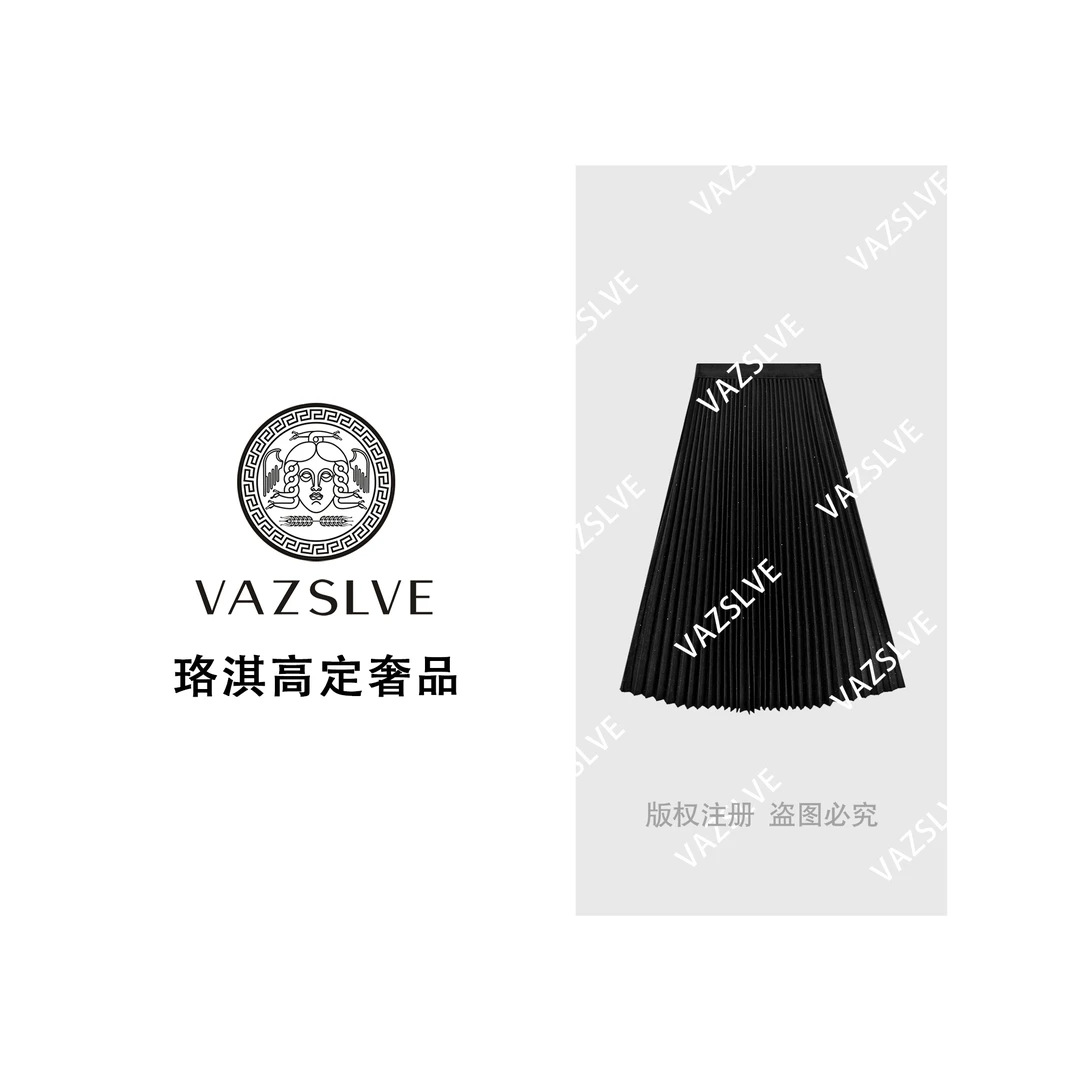 【VAZSLVE/珞淇高定】重工烫钻时尚甜美高腰半身裙Q8231